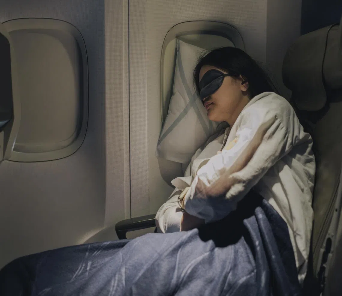 With some preparation before and during the flight, you may be able to get some quality sleep on a long-haul flight in economy class.