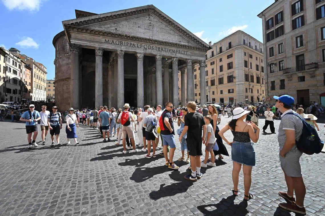 Lines to visit the Pantheon have become especially long after Italy's Culture Minister introduced a  €5 entrance fee.