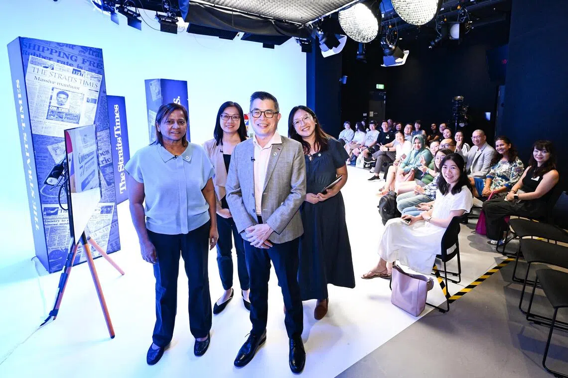 (From left) Senior correspondents Sandra Davie and Jane Ng, ST editor Jaime Ho and ST editor for newsroom insights Diane Leow during the final edition of Conversations with The Straits Times on Dec 12.