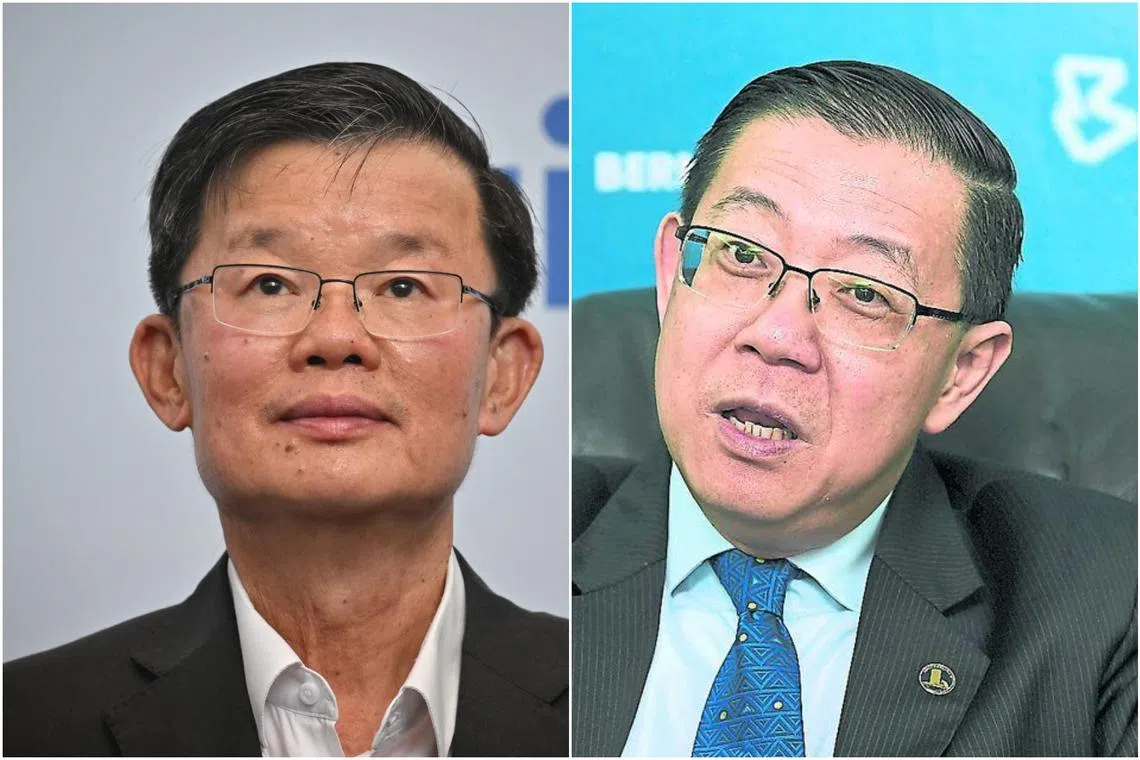 Lim Guan Eng (right), a former finance minister, was among those critical of Mr Chow Kon Yeow in recent weeks.