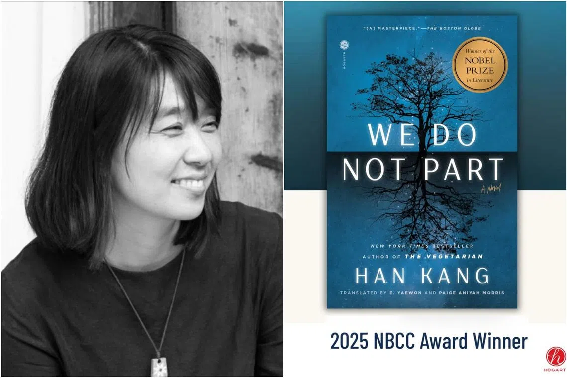 We Do Not Part is Han Kang's (left) first novel to come out in an English translation after she received the Nobel Prize in Literature in 2024.