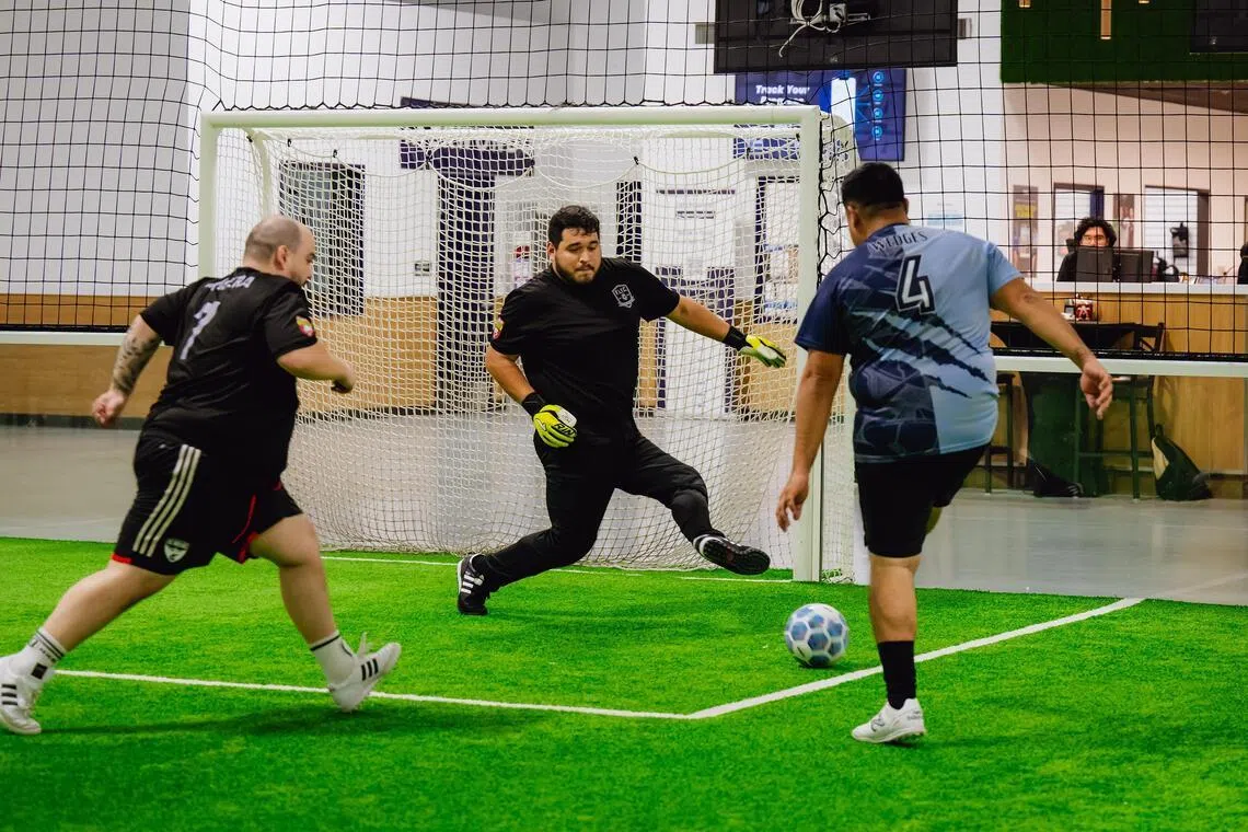 You can play in this soccer league In Britain or the US only if you are fat enough