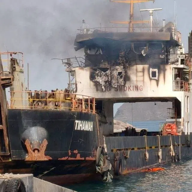 Damage on the cargo vessel Tihamah near Murad, Yemen, on Aug 11.
