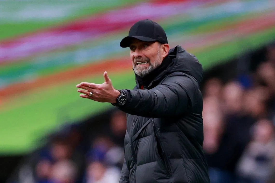 Soccer Football - Carabao Cup - Final - Chelsea v Liverpool - Wembley Stadium, London, Britain - February 25, 2024 Liverpool manager Juergen Klopp reacts REUTERS/Hannah Mckay/ File photo