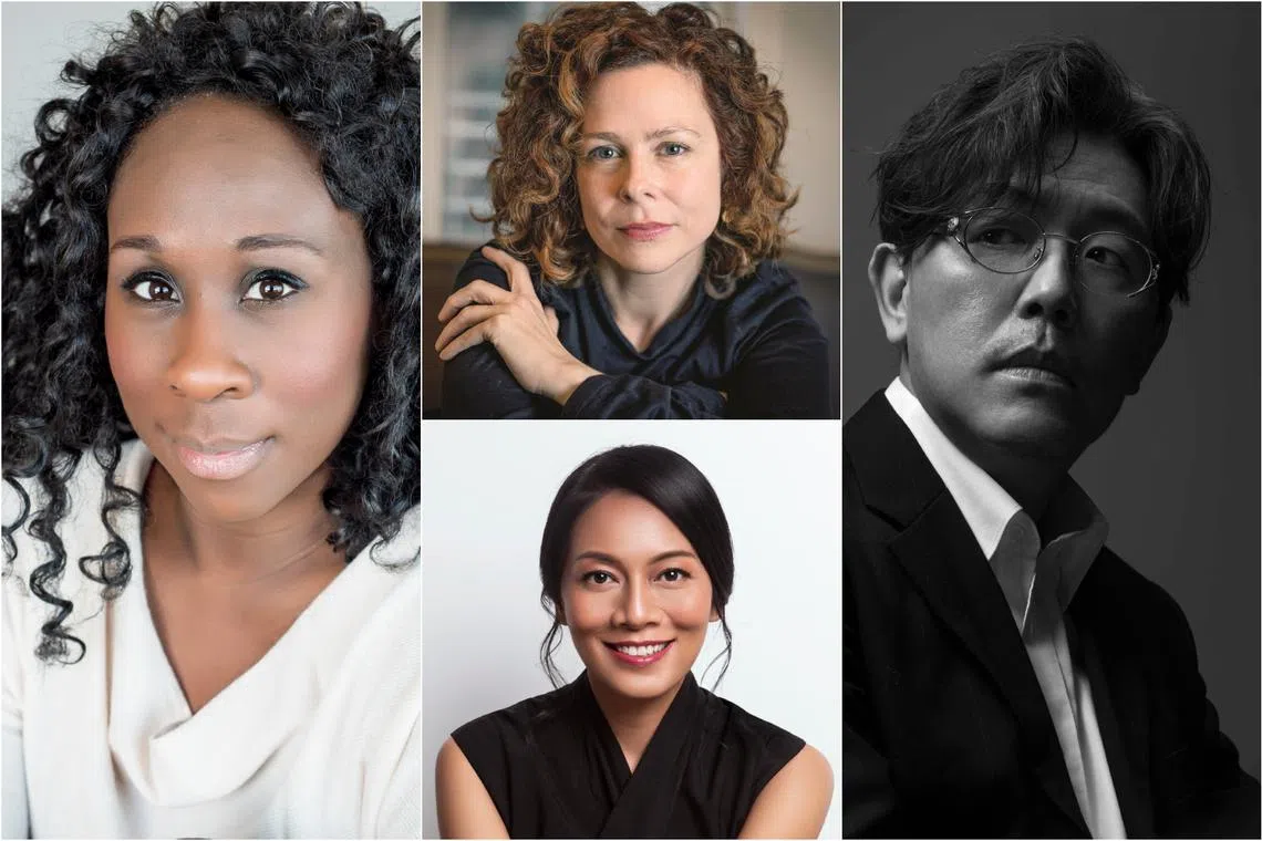 (Clockwise from left) Esi Edugyan, Cat Bohannon, Kuo Chiang-sheng and Dee Lestari.