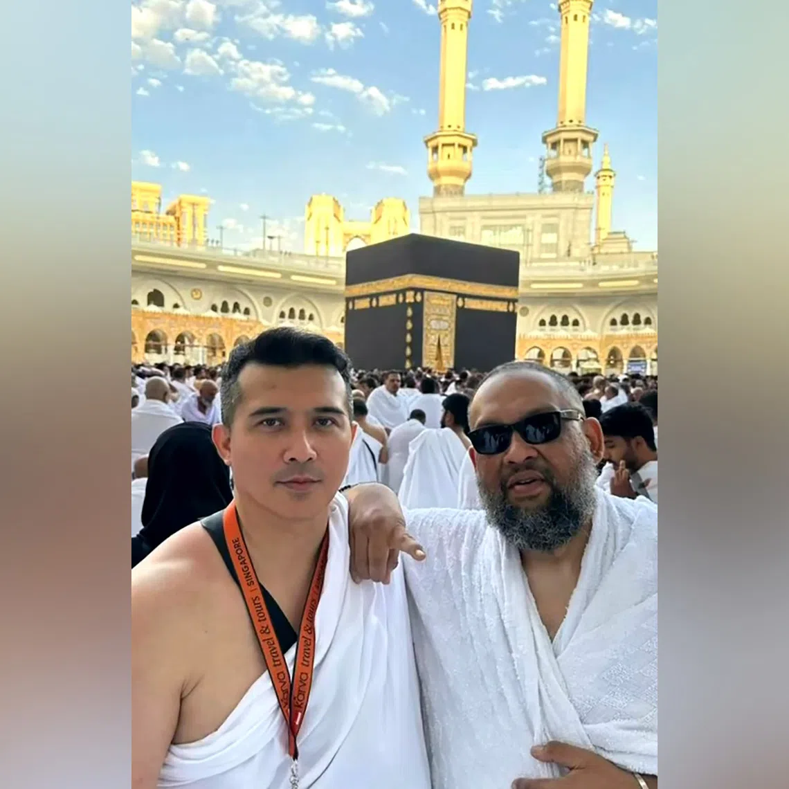 Aaron Aziz (left) and Sheikh Haikel went on the umrah, a minor pilgrimage to Mecca, Saudi Arabia, together in 2025.