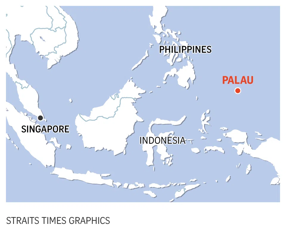 Locator map for Palau.
