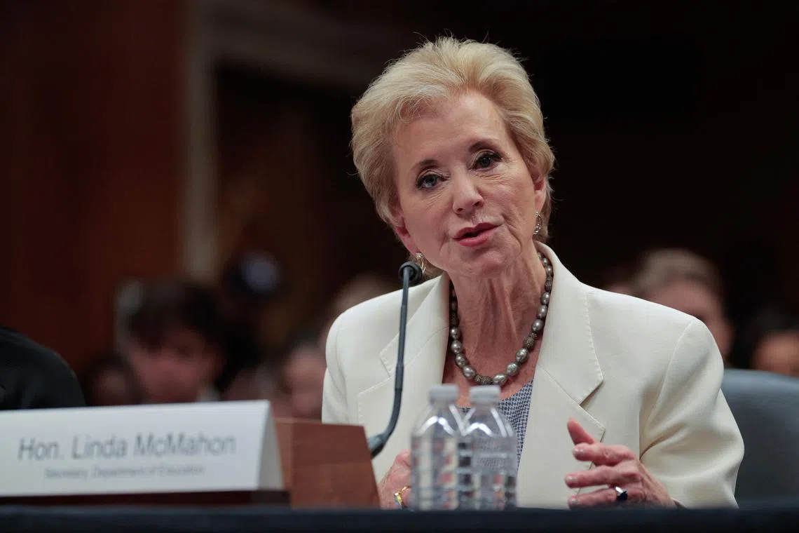 US Education Secretary Linda McMahon threatened the state of California with legal action on X after the state refused to ban transgender girls from participating in girls’ sports.