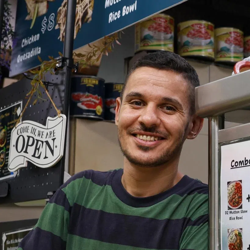 Mr Yahiaoui El-Hani (left)at his stall MareMyst, which serves North African dishes. Mr Omar Alnaimi is the owner of hawker-style Pete's Mediterranean Grill, which will celebrate its 10th anniversary in November.