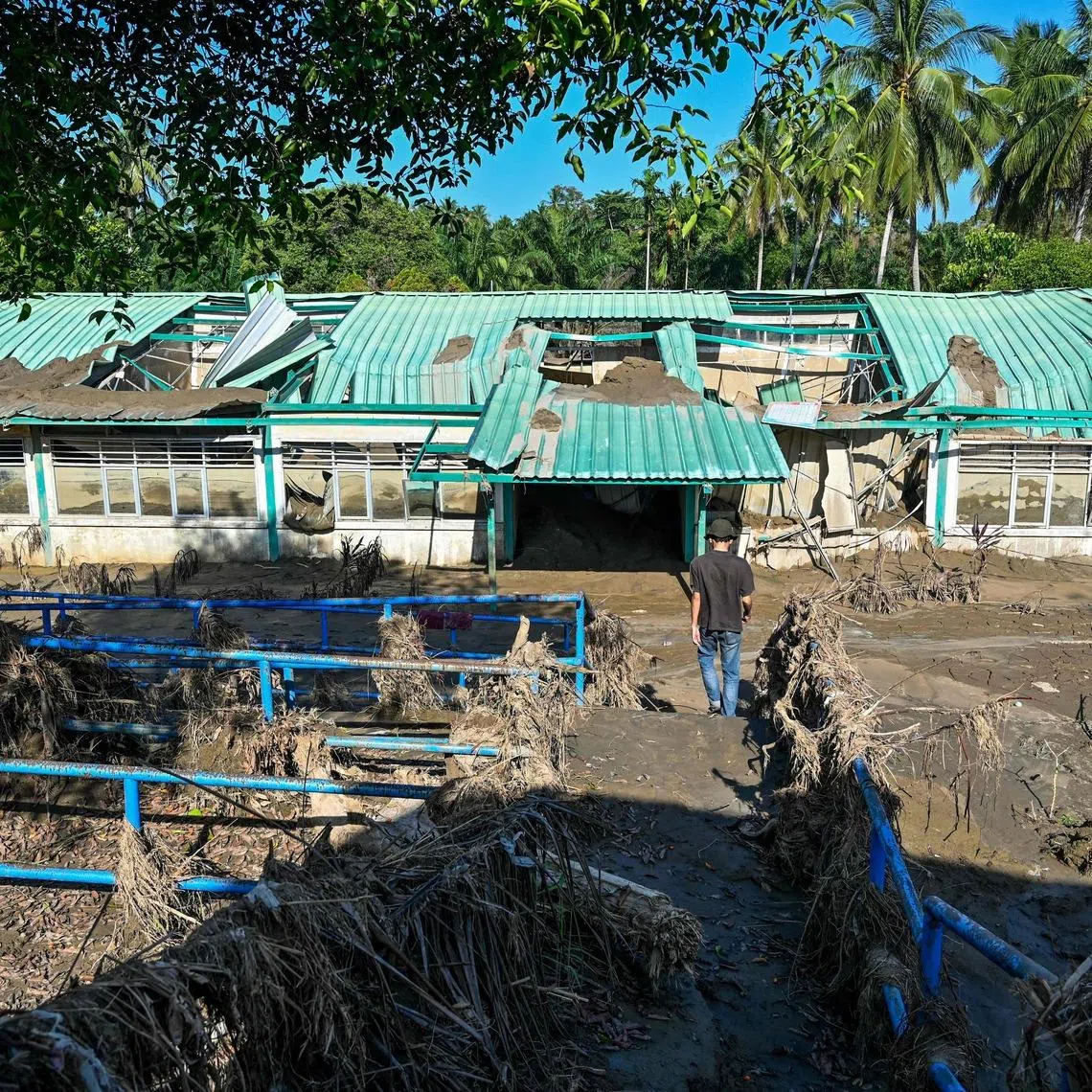 An elementary school in Indonesia's Aceh province that was destroyed by recent flash floods.
