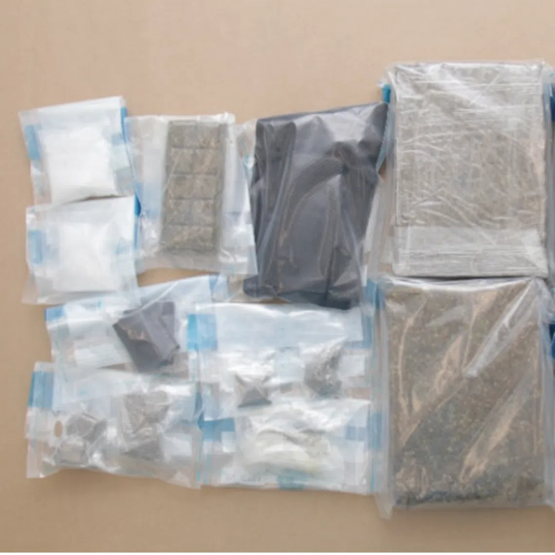 Drugs, including cannabis and ketamine, seized from an anti-drug operation in the vicinity of Pasir Ris Street 11 on July 27.