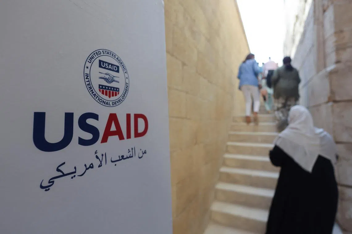FILE PHOTO: Visitors walk up a stair during the opening of the restoration project at the historic Bimaristan Al-Muayyad Sheikh, one of the oldest hospitals following extensive renovations carried out in partnership between Egypt's Tourism and Antiquities Ministry and the United States Agency for International Development (USAID), ensuring sustainable management of historic sites at Souk al-Silah district in Old Cairo, Egypt August 18, 2024. REUTERS/Amr Abdallah Dalsh/File Photo