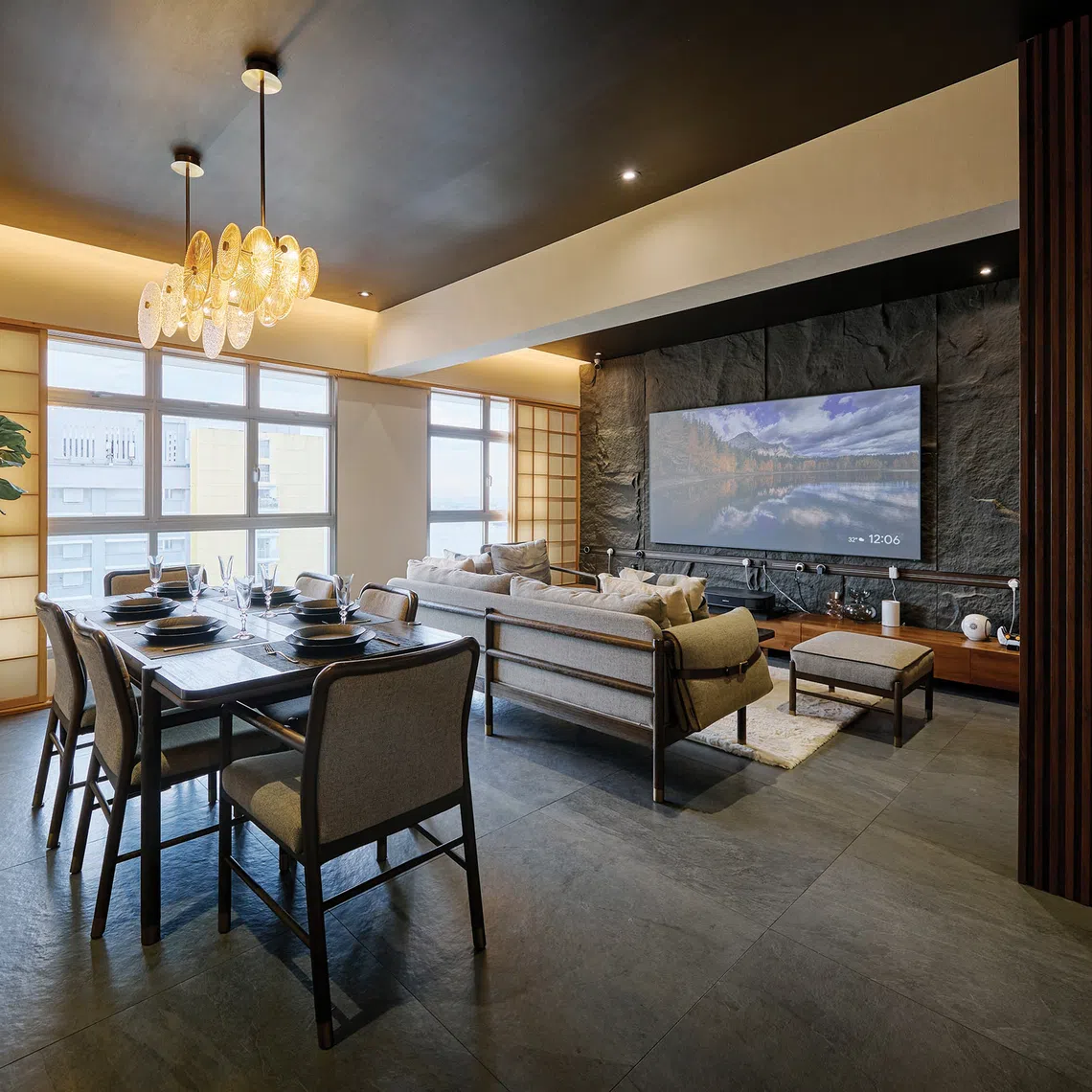 This interior designer couple's HDB flat serves as not only their home, but also their office and show flat.