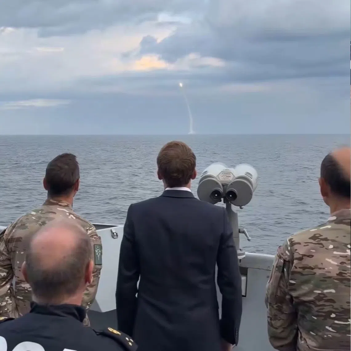 French President Emmanuel Macron posted a video to his X account showing him watching the launch of the upgraded weapon.