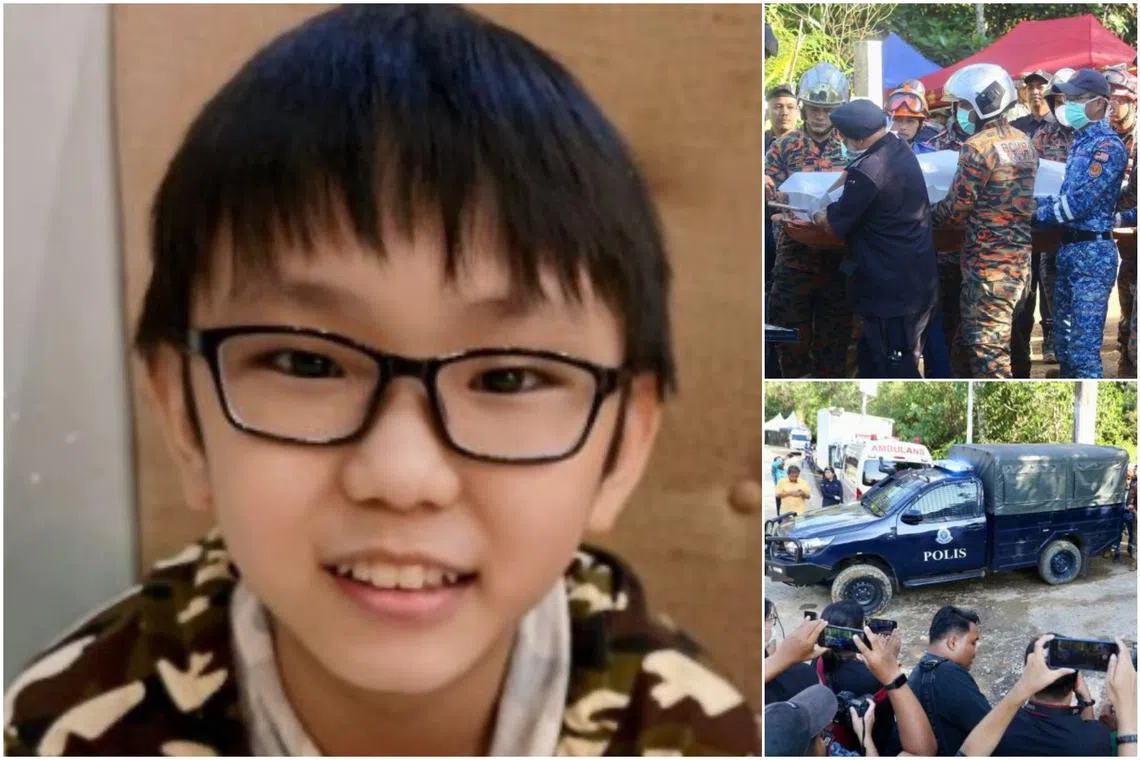 The remains of a boy was discovered by the search and rescue team at 4.53pm on Saturday.
