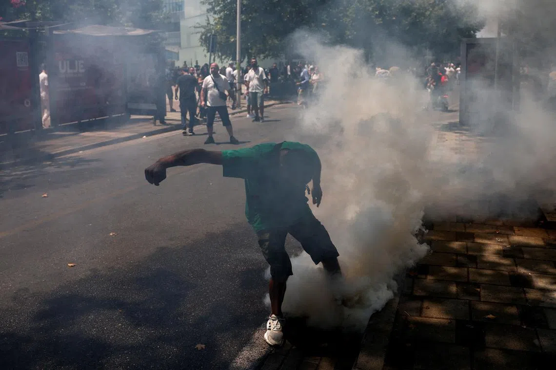 Albanian police use teargas and water cannons on Jared Kushner resort protestors