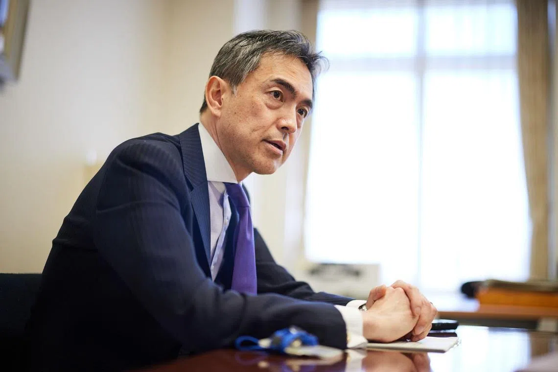 Mr Mamoru Yanase, deputy director-general of Japan's Financial Services Agency, during an interview in Tokyo, Japan, on Jan 12, 2023.