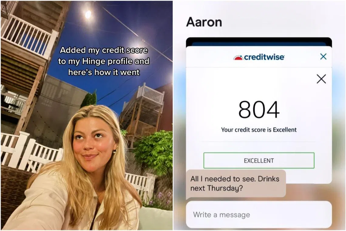 The trend started last year after a woman in Boston added her excellent credit score to her profile.