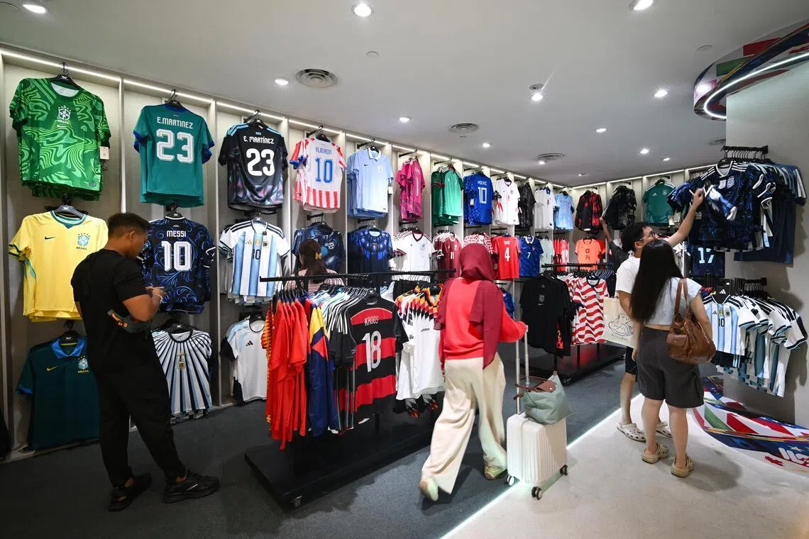 Singapore stores see a rise in demand for World Cup jerseys, with Argentina kits outselling the rest