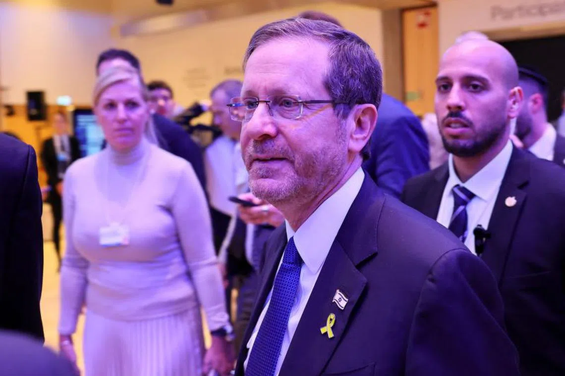 Israeli President Isaac Herzog attends the 54th annual meeting of the World Economic Forum, in Davos, Switzerland, January 18, 2024. REUTERS/Denis Balibouse