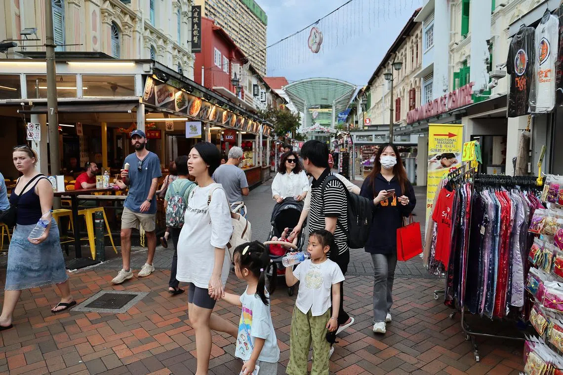 More Chinese visitors came to Singapore during China's May Day Golden Week holiday last week, with top Chinese travel portal Ctrip reporting a 20 per cent increase in flight bookings to Singapore over the same period in 2019. Photo Opportunity : Generic picture of Chinese tourists in Singapore