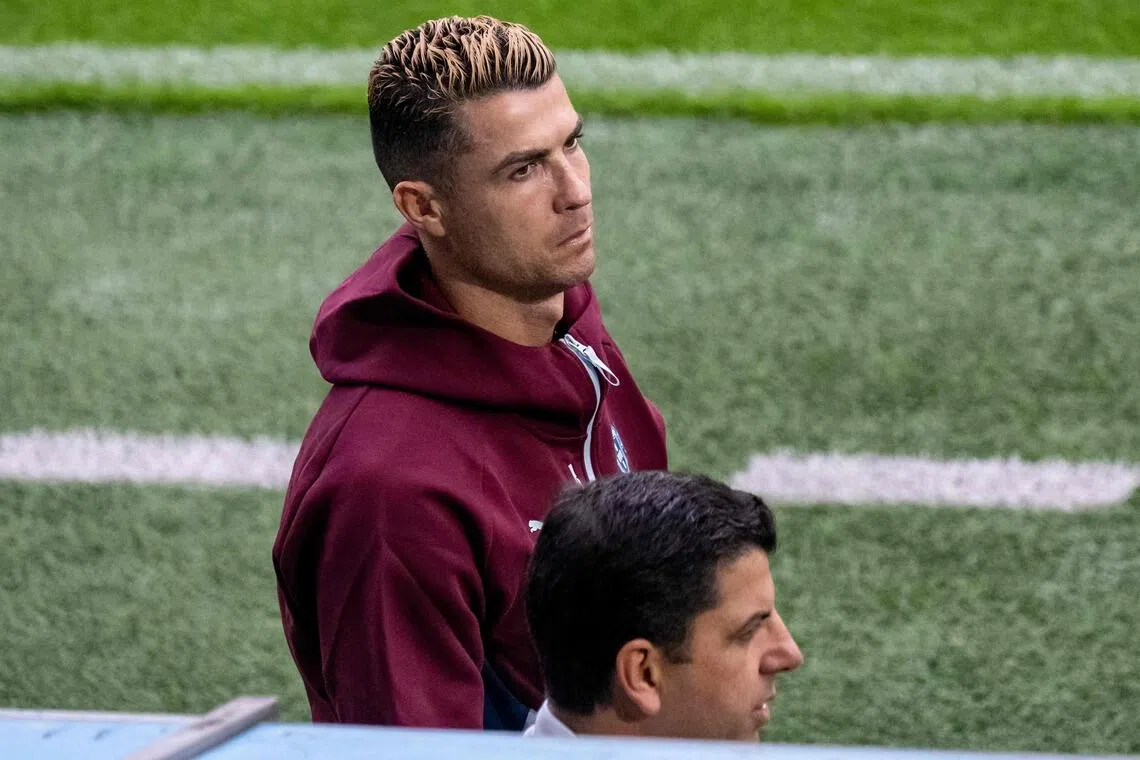 Portugal star Cristiano Ronaldo walked out on the squad on Sept 30 after learning he would not start against Denmark.
