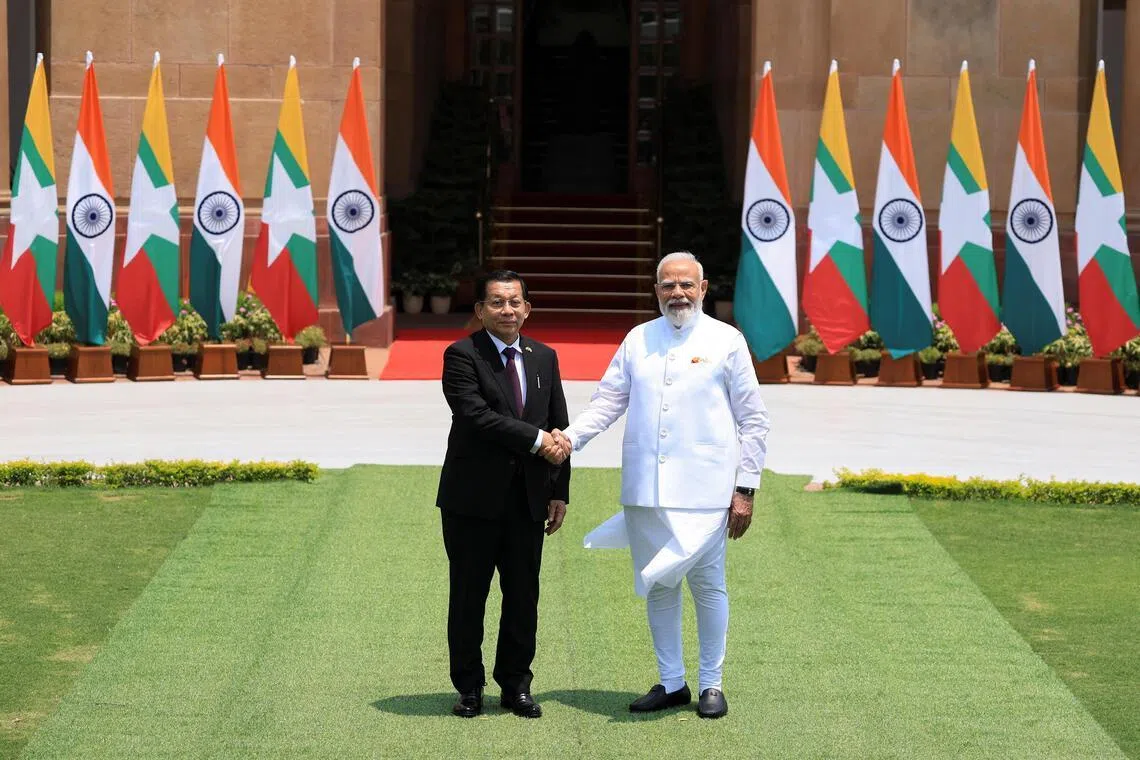 India embraces Myanmar junta to deepen trade and security ties, and counter China