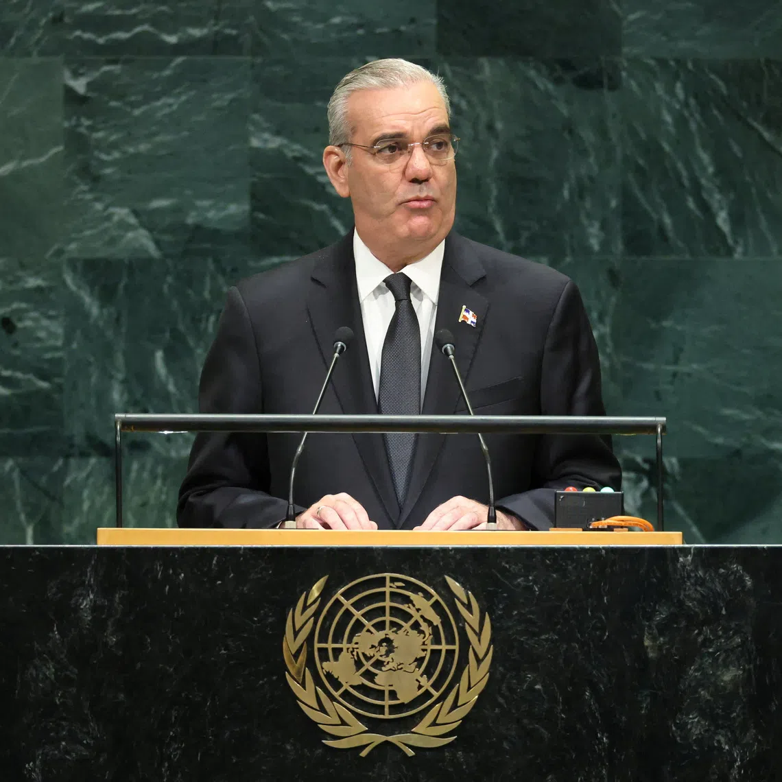 Dominican Republic's President Luis Abinader addresses the 81st United Nations General Assembly (UNGA) at UN headquarters in New York City, US, September 23, 2026.  REUTERS/CAITLIN OCHS