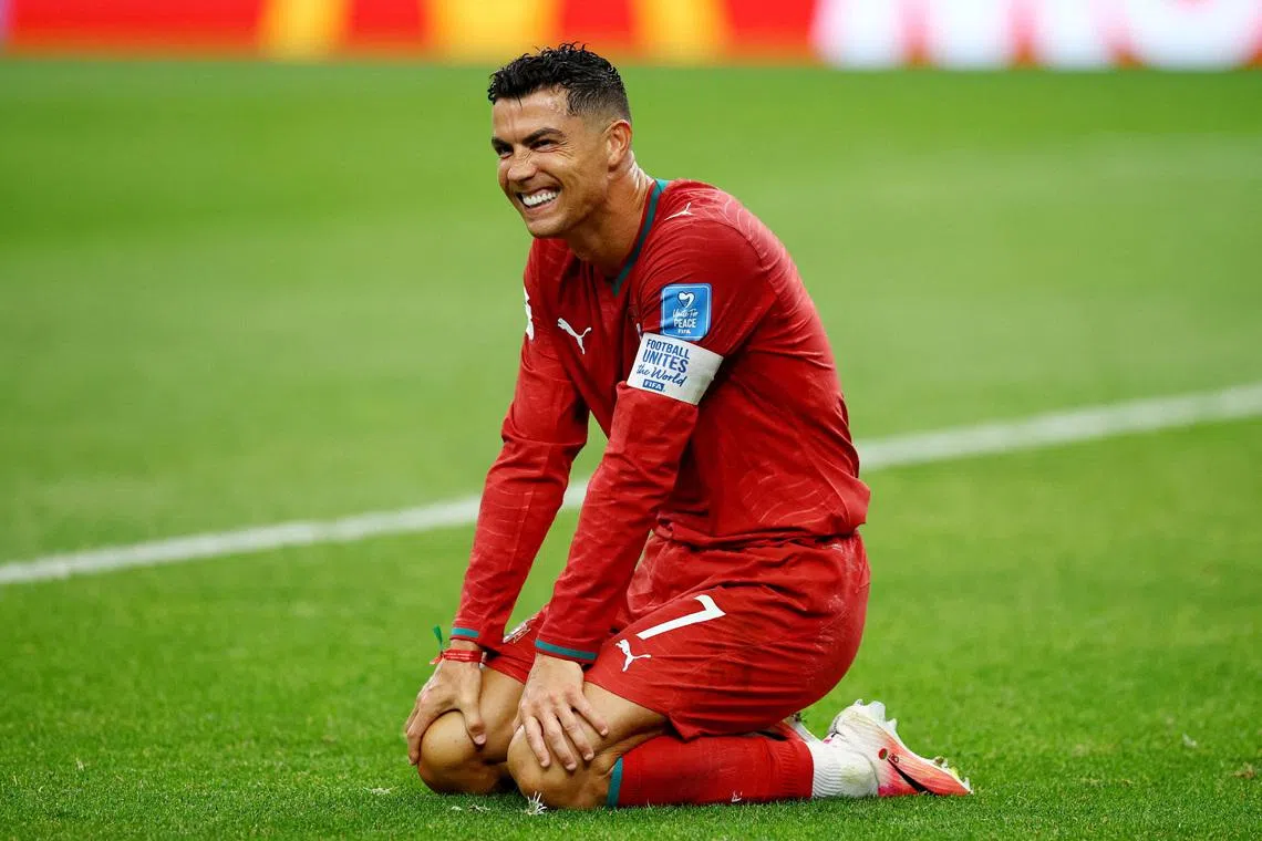 Soccer Football - FIFA World Cup 2026 - Group K - Portugal v Uzbekistan - Houston Stadium, Houston, Texas, U.S. - June 23, 2026 Portugal's Cristiano Ronaldo reacts REUTERS/Phil Noble