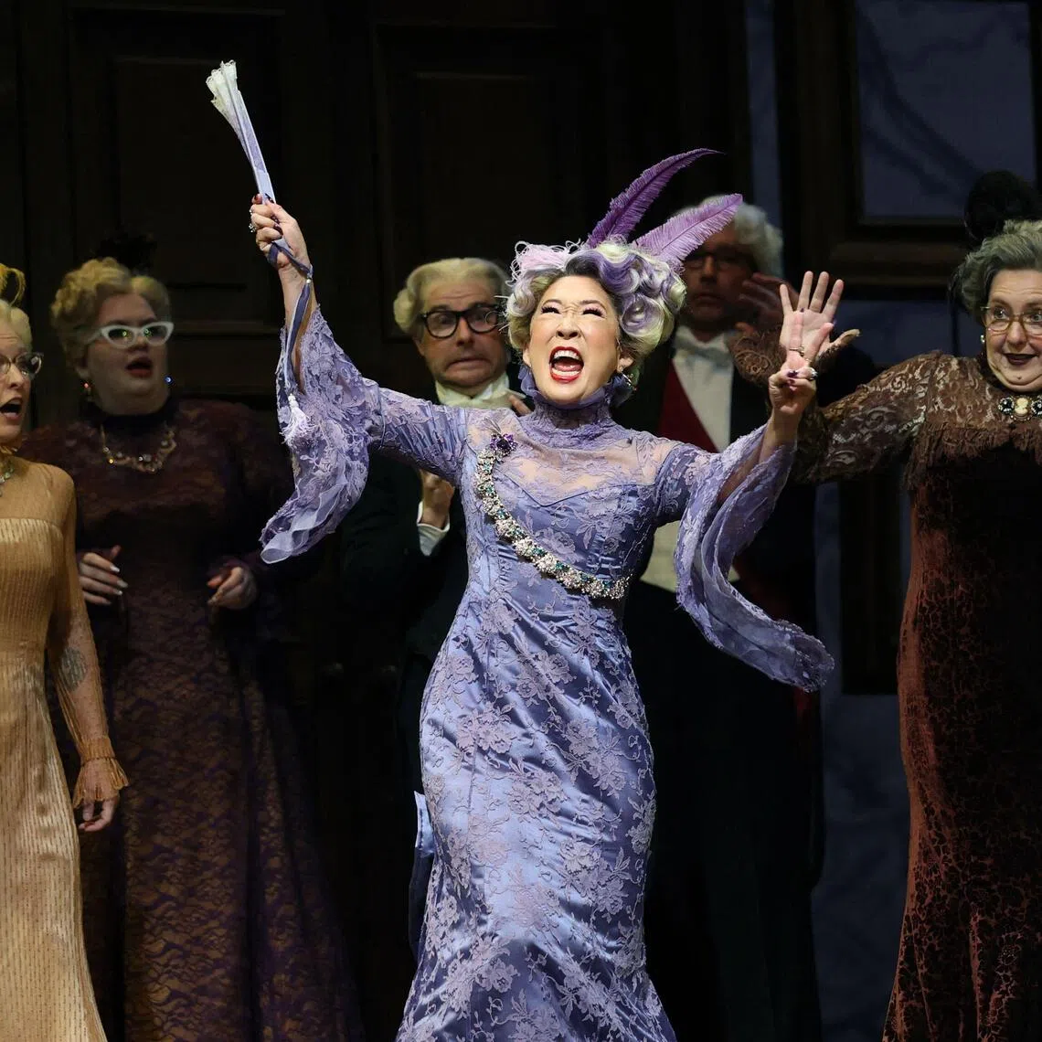 Sandra Oh (middle) will make her operatic debut as the Duchess of Crakentorp in Gaetano Donizetti's comic opera La Fille Du Regiment on Oct 17.