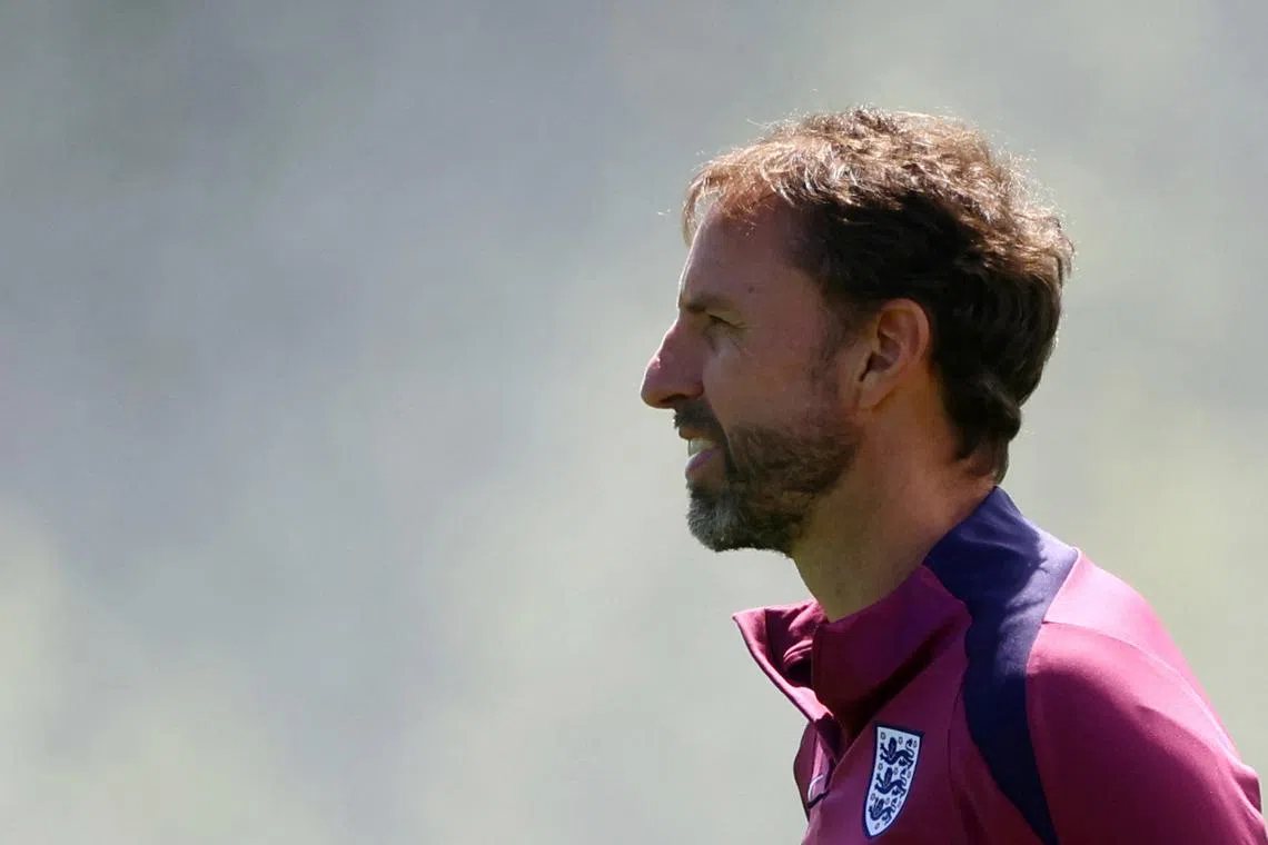 Soccer Football - Euro 2024 - Final - England Training - Blankenhain, Germany - July 13, 2024 England manager Gareth Southgate during training REUTERS/Lee Smith