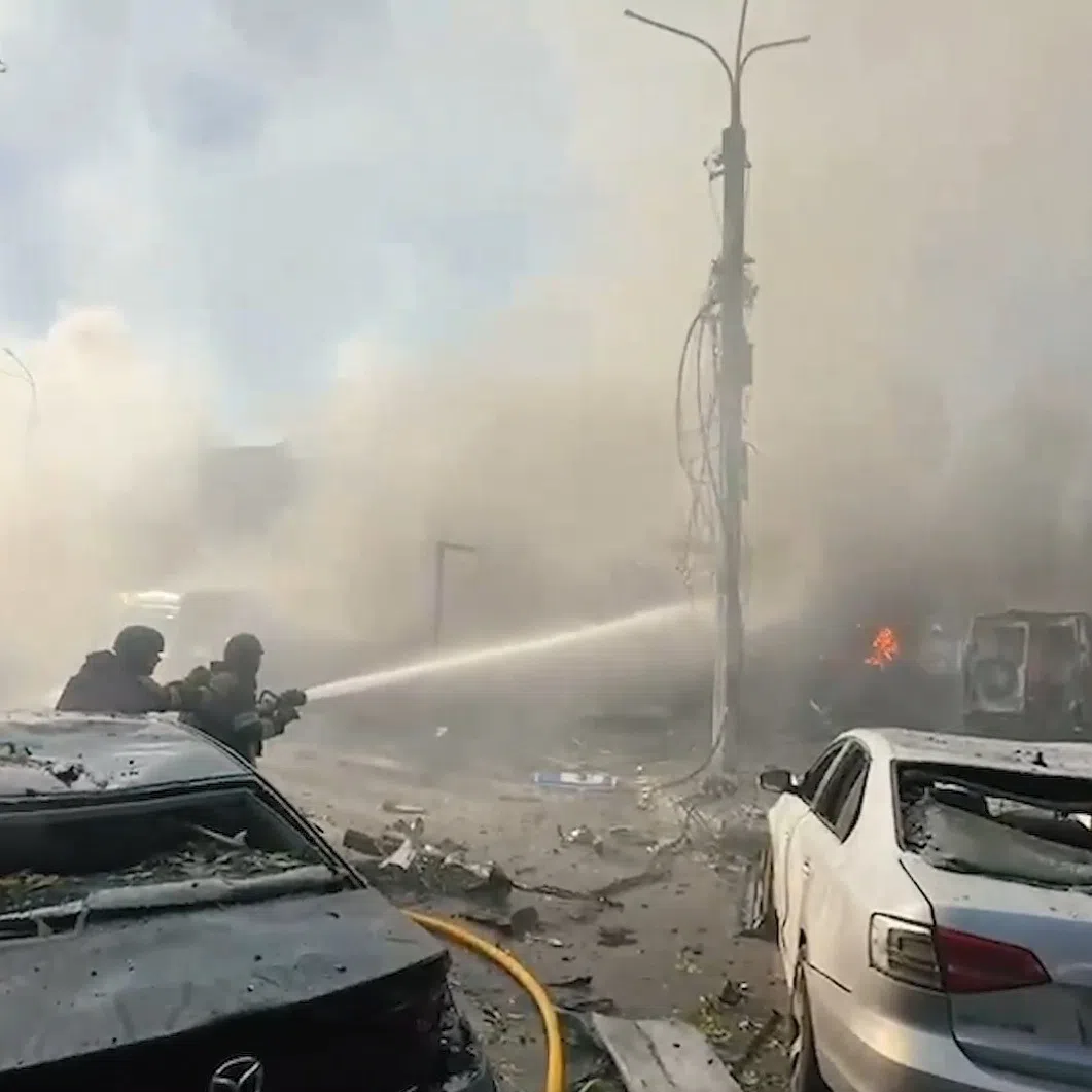 Russia’s strike happened in broad daylight in Pavlohrad while the streets were packed with people, said Ukraine’s interior minister.