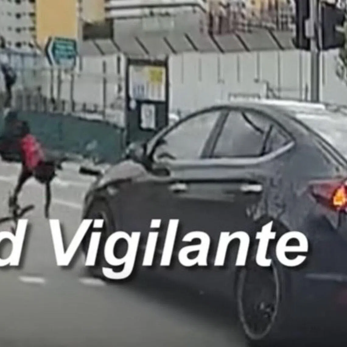 Dashcam footage of the accident uploaded on social media shows a black car running a red light and colliding with a boy.