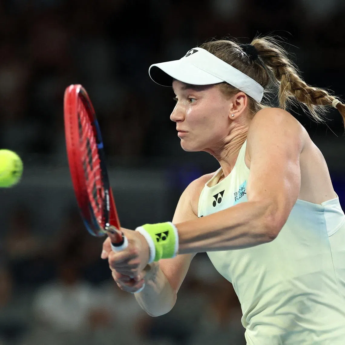 Tennis - Australian Open - Melbourne Park, Melbourne, Australia - January 24, 2026 Kazakhstan's Elena Rybakina in action during her third round match against Czech Republic's Tereza Valentova REUTERS/Edgar Su