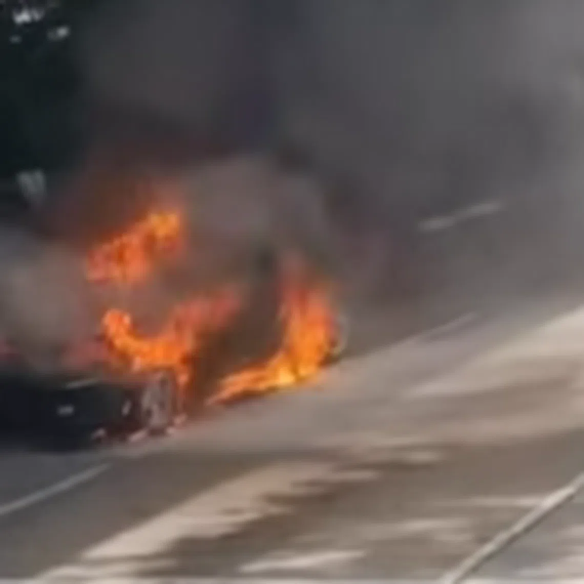 The fire was extinguished with two compressed air foam backpacks and a hose reel.