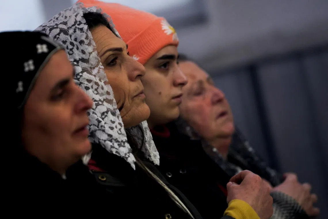 Christians attend the morning Sunday mass at St.George's Syriac Orthodox Church - Syriac Orthodox Patriarchate of Antioch at the Old City of Damascus, after the ousting of Syria's Bashar al-Assad, in Damascus, Syria, December 22, 2024. REUTERS/Amr Abdallah Dalsh