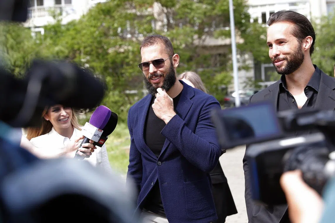 Tate was indicted on Tuesday along with his brother Tristan and two Romanian female suspects for human trafficking, rape and forming a criminal gang to sexually exploit women.