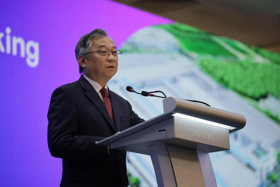 DPM Gan Kim Yong said Micron’s investment is significant because “it anchors Singapore’s role in advanced Nand flash memory manufacturing”.