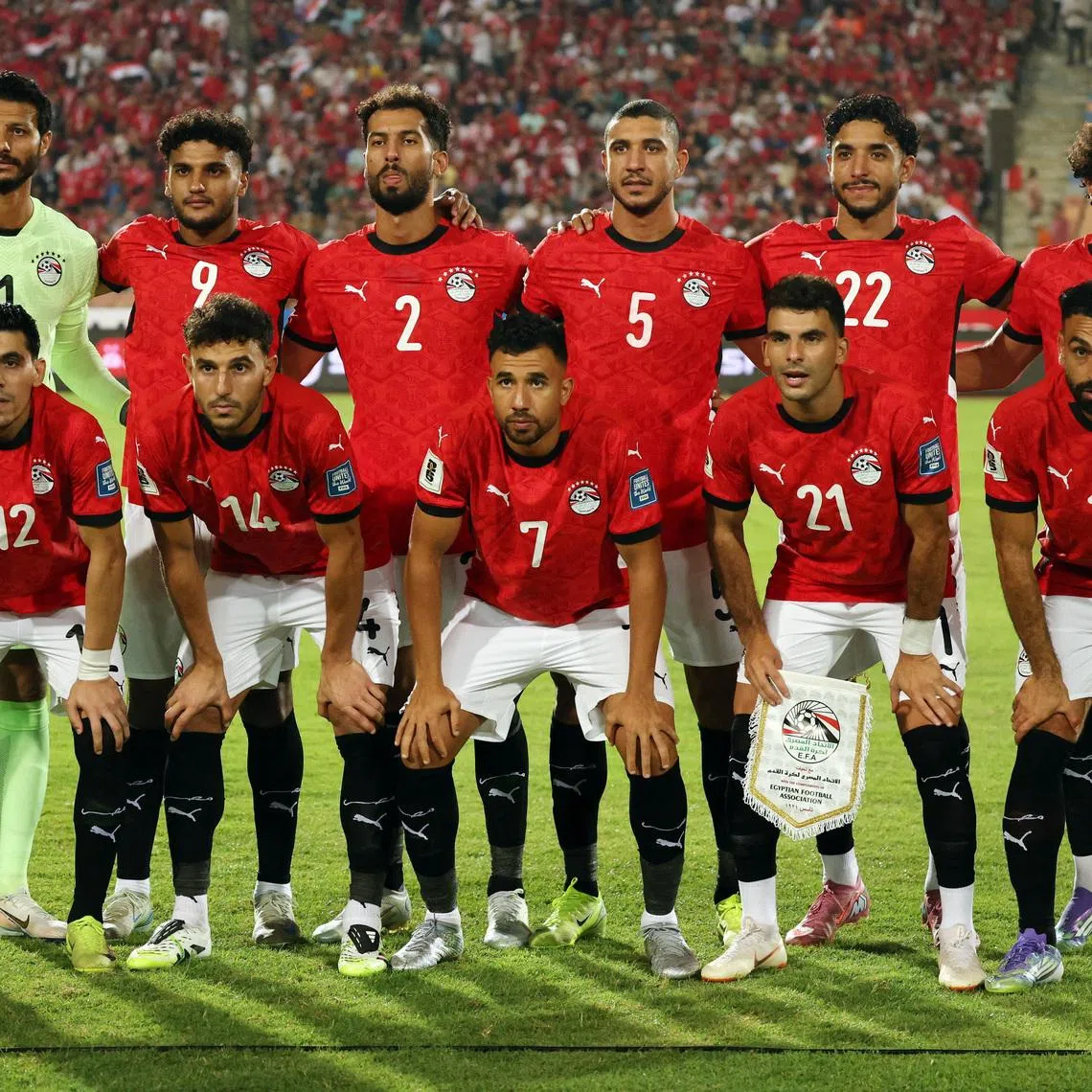 FILE PHOTO: Soccer Football - World Cup - CAF Qualifiers - Group A - Egypt v Ethiopia - Cairo International Stadium, Cairo, Egypt - September 5, 2025  Egypt players pose for a team group photo before the match REUTERS/Amr Abdallah Dalsh/File Photo