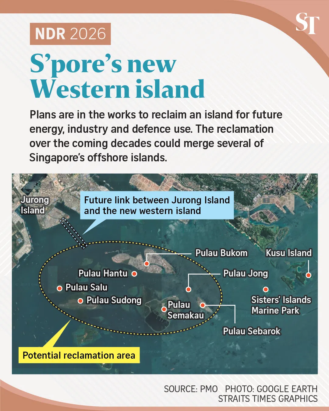 Map of Singapore’s new Western island.