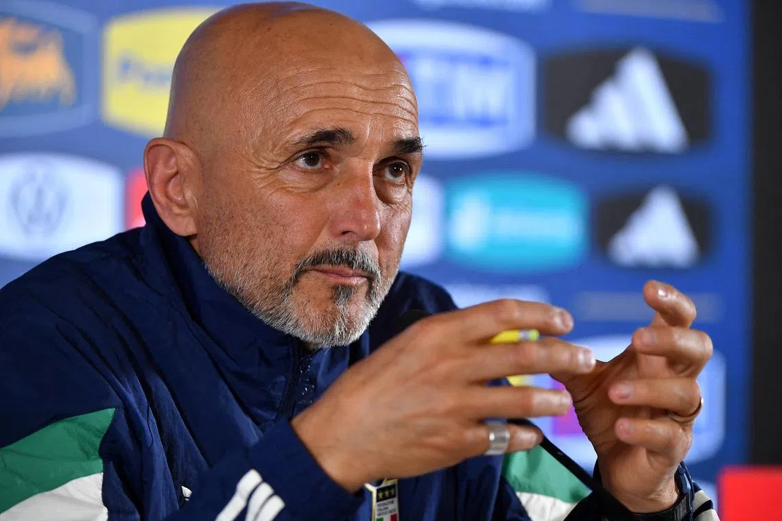 Soccer Football - Euro 2024 - Italy Press Conference - National Training Centre, Coverciano, Italy - May 31, 2024  Italy coach Luciano Spalletti during the press conference REUTERS/Jennifer Lorenzini