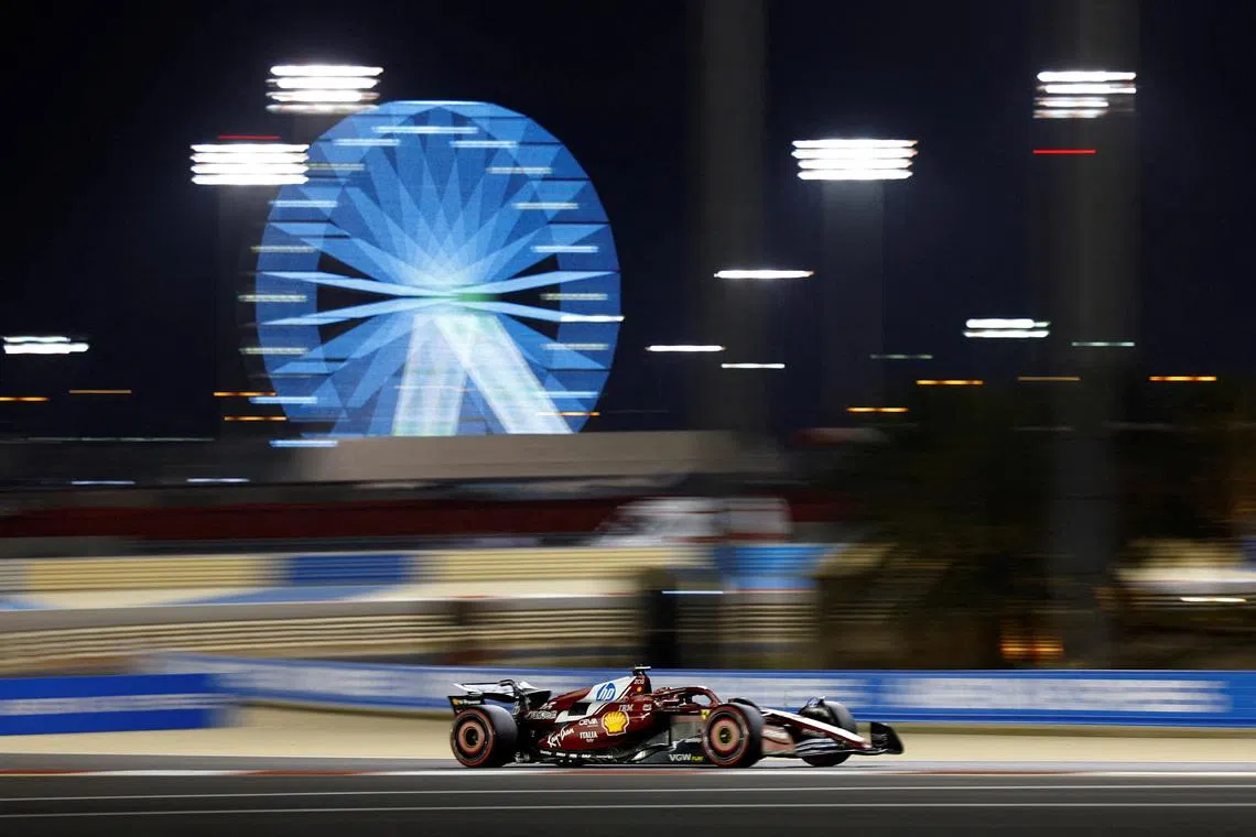 Formula One F1 - Bahrain Grand Prix - Bahrain International Circuit, Sakhir, Bahrain - April 12, 2025 Ferrari's Charles Leclerc during qualifying REUTERS/Rula Rouhana