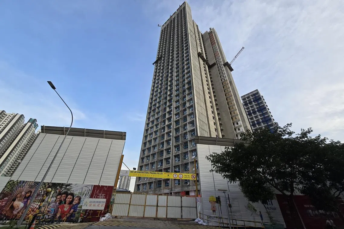 The worksite is understood to be the McNair Heights build-to-order project.