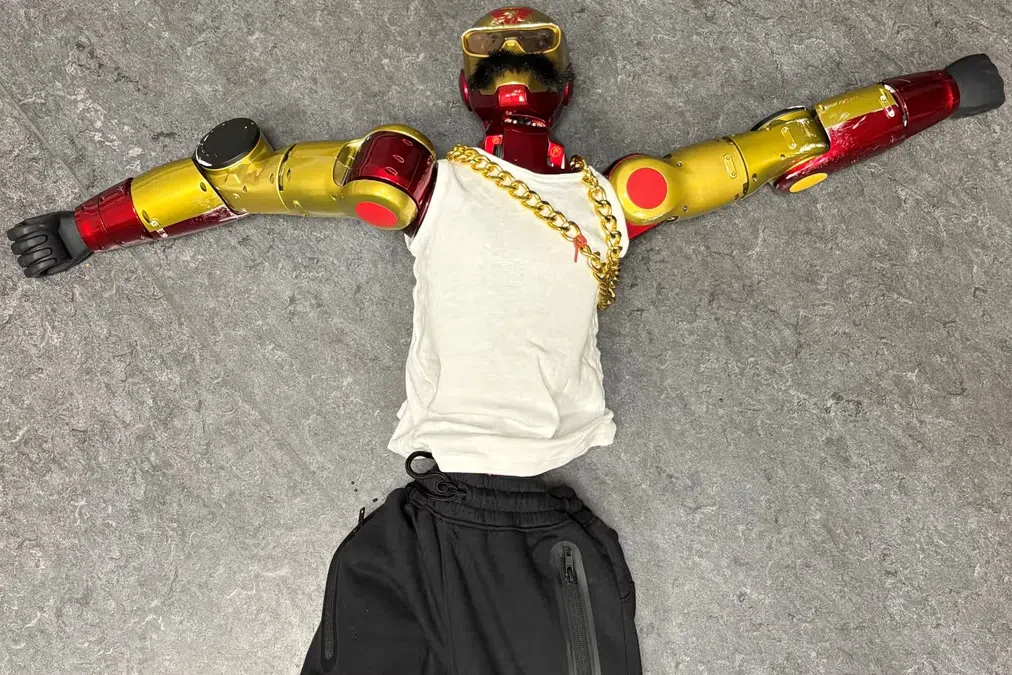 The 1.2m robot, coloured red and gold, allegedly touched the victim, 16, on the buttocks when she was with her friends in the German city of Cologne.