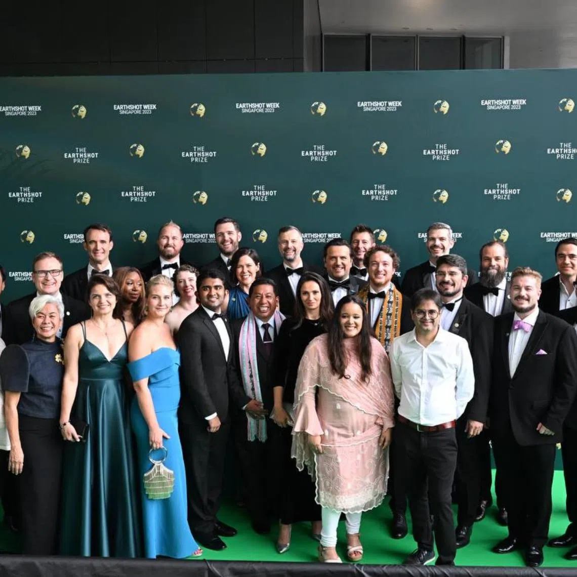 Finalists of the Earthshot Prize Awards at the green carpet at Earthshot Week 2023 at Mediacorp Campus on Nov 7. 