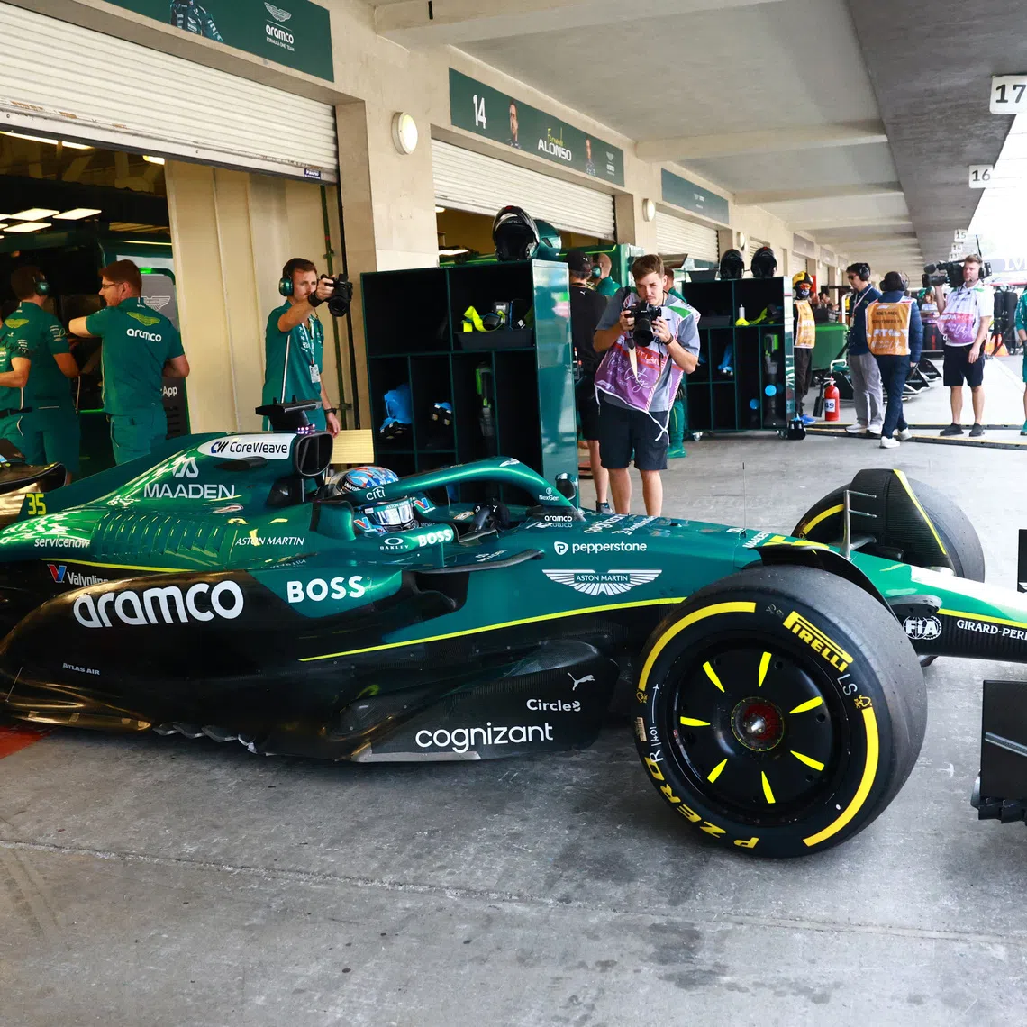 Formula One F1 - Mexico Grand Prix - Autodromo Hermanos Rodriguez, Mexico City, Mexico - October 24, 2025 Aston Martin's Jak Crawford during practice REUTERS/Raquel Cunha