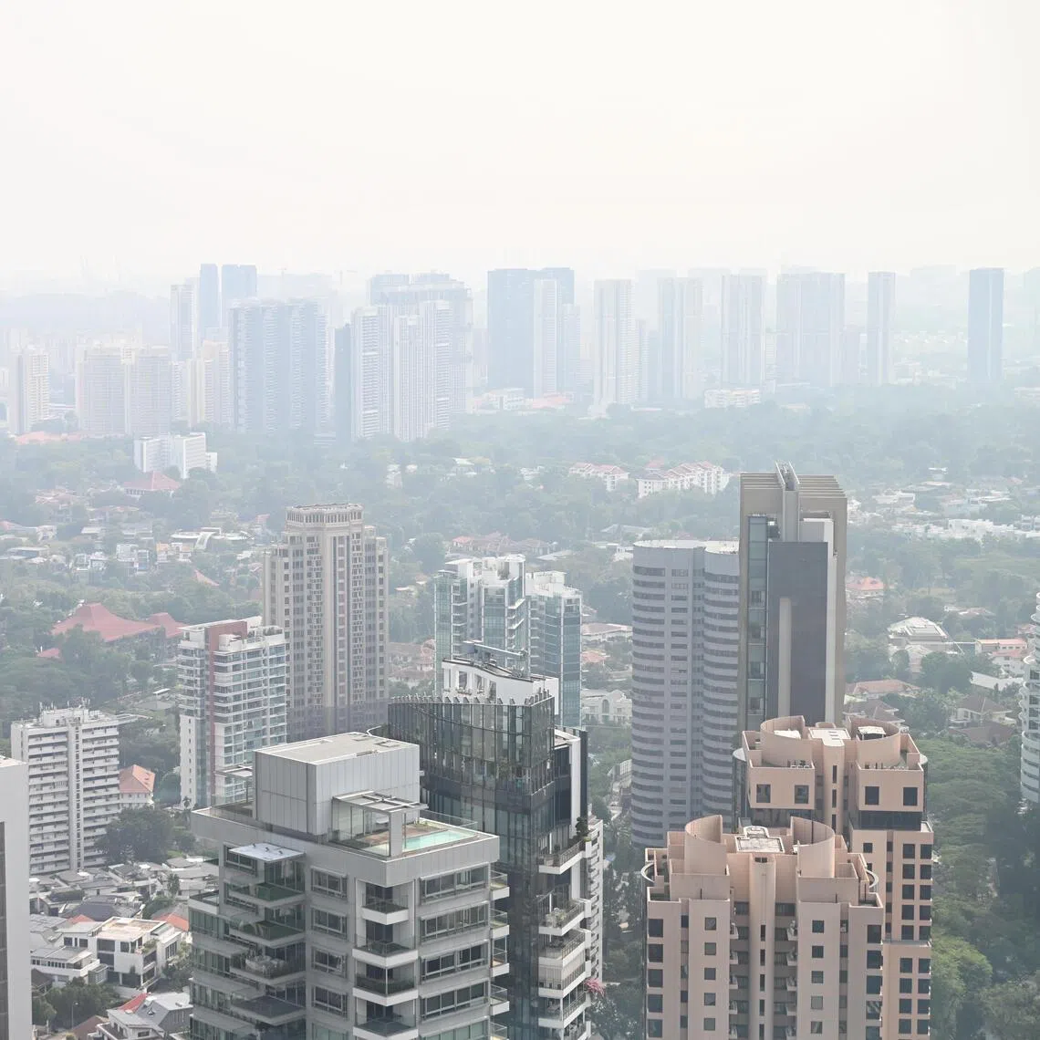 Haze spotted from ION Sky towards Novena 3.45pm on Aug 25.