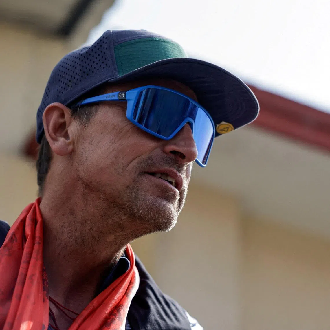 FILE PHOTO: British climber Kenton Cool speaks to the media after returning to Kathmandu following his 20th ascent of Mount Everest, the most by any foreign climber, Nepal, May 24, 2026. REUTERS/Navesh Chitrakar/File Photo
