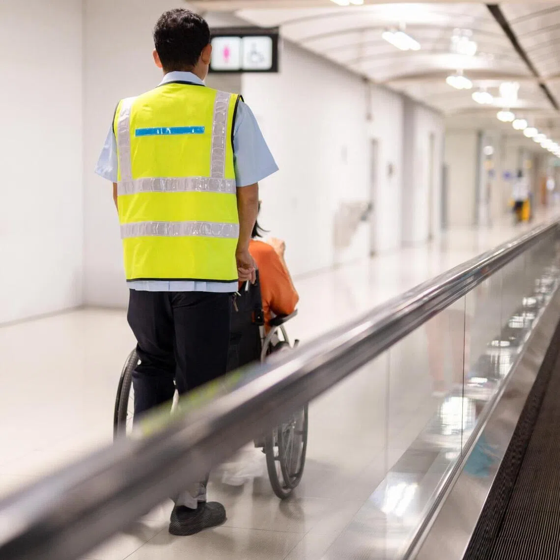 Requests for wheelchair assistance at Changi Airport between 2023 and 2025 increased by 20 per cent.
