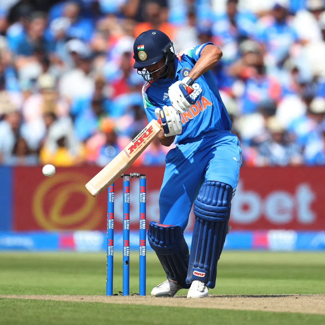 FILE PHOTO: Cricket - First One Day International - England v India - Edgbaston Cricket Ground, Birmingham, Britain - July 14, 2026 India's Shubman Gill in action Action Images via Reuters/Ed Sykes/File Photo